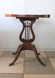 Mersman Mahogany Lyre Harp Base Oval Accent Table Mid Century Mersman Accent Table Table Vintage Furniture