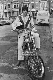 English Stunt Motorcyclist Eddie Kidd Pictured Sitting On A Eddie Stunts Pictures