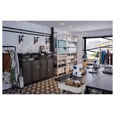 Ivar 2 Section Storage Unit W Cabinets Pine Gray Ikea Ikea Ivar Ikea Aufbewahrungssysteme