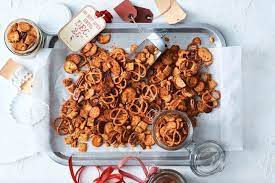 Smoky Bourbon Nibble Mix Recipe Christmas Recipes Easy Christmas Dinner Recipes Easy Cooking Salmon