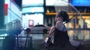 Here you can download the best anime girls background pictures for desktop, iphone, and mobile . Wallpaper Anime Girls See Through Clothing Simple Background Outdoors Umbrella Looking Back Short Hair Bubble Gum 5760x3240 Amv8787 1899565 Hd Wallpapers Wallhere