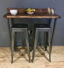 Our collection of breakfast bar tables will add a contemporary twist to your kitchen, and matches the. Reclaimed Wood Breakfast Bar Table Two Stools