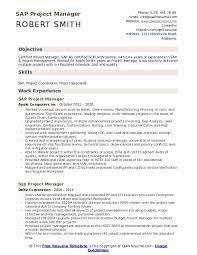 Sap Project Manager Resume Samples | Qwikresume
