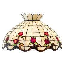 Shop for tiffany style lamp bases online at target. Tiffany Rose Border Beige Replacement Lamp Shades 20 Inch Glass