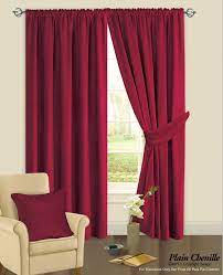4.6 out of 5 stars. Burgundy Wine Colour Plain Chenille Fabric Pencil Pleat Fully Lined Heavy Readymade Curtains