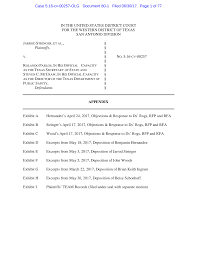 Case 5:16-cv-00257-OLG Document 80-1 Filed 06/30/17 Page 1 of 77