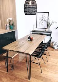 Reclaimed Wood Metal Dining Table In 2020 Dining Table With Bench Dining Room Small Simple Dining Table