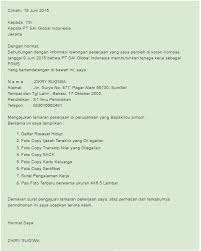 Contoh surat lamaran pekerjaan menulis surat lamaran kerja yang baik dan benar merupakan hal yang cukup penting untuk. Contoh Surat Lamaran Kerja Pt Cakra Andalan Lestari Contoh Surat