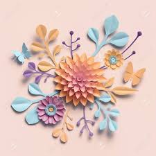 Dark flowers are challenging, because they lack value contrast. 3d Rendering Paper Flowers Pastel Color Palette Botanical Stock Photo Picture And Royalty Free Image Image 98834245