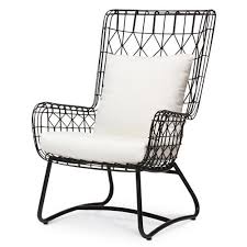Palecek Capri Modern Classic Salt Black Steel Outdoor Wing Chair In 2020 Outdoor Furniture Outdoor Patio Chairs Outdoor Chairs