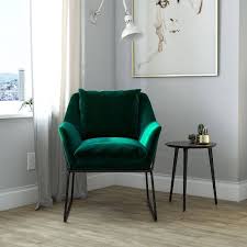 Alisa Velvet Accent Chair Green Room Joy In 2020 Velvet Accent Chair Accent Chairs Green Upholstered Chair