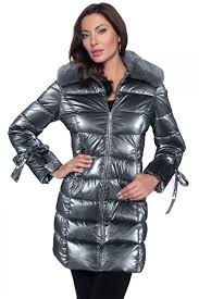 Frank Lyman Puffer Coat With Removable Collar Canadian Fashion Boutique