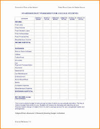 College Student Budget Template Fresh College Student Expenses Spreadsheet With Example College Budgeting College Student Budget Budget Template