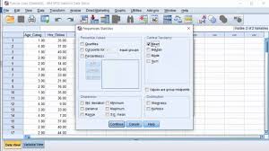 Spss Mean Median Mode Standard Deviation Range Youtube