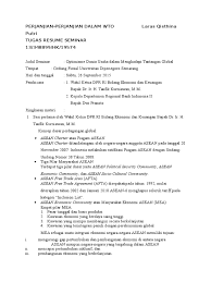 Resume lebih populer dikenal sebagai ringkasan dari riwayat hidup yang digunakan sebagai modal untuk melamar pekerjaan. Resume Seminar Perdagangan Internasional