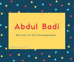 What is Abdul Badi Name Meaning In Urdu