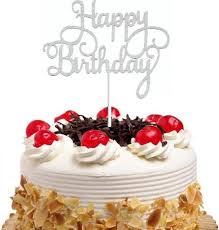 Bol Com Happy Birthday Taart Topper Taart Decoratie Verjaardag Zilver E Book