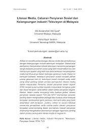 Literasi informasi berbeda dengan literasi digital. Pdf Literasi Media Cabaran Penyiaran Sosial Dan Kelangsungan Industri Televisyen Di Malaysia