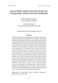 Literasi informasi berbeda dengan literasi digital. Pdf Literasi Media Cabaran Penyiaran Sosial Dan Kelangsungan Industri Televisyen Di Malaysia