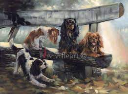Maybe you would like to learn more about one of these? Cavalier King Charles Spaniels Painting In Oils On Linen Canvas