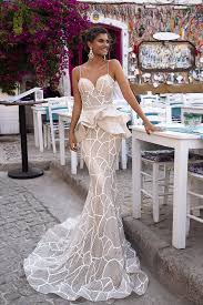 Wedding Dress Florida By Oksana Mukha Oksanamukha Ombride Om Weddingdress Luxury Peplum Wedding Dress Spaghetti Strap Wedding Dress Fitted Wedding Dress