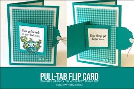 You can use any spellbinders or thin die with this technique! Video How To Make An Interactive Pull Tab Flip Card Stamp With Tami Flip Card Flip Cards Fun Fold Cards