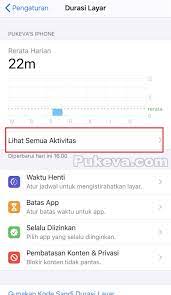 Cara Cek Aktivitas Selama Menggunakan Iphone Dengan Fitur Durasi Layar Pukeva