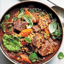 Slow Cooker Beef Barley Soup With Red Wine Pesto Recipe Slow Cooker Beef Slow Cooker Soup Soup Recipes