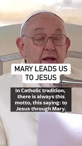 At the General Audience, Pope Francis invited the faithful to deepen their  devotion to Our Lady. “She takes us by the hand to her Son,” he said,  “opening the doors to encounter Christ.”