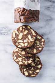Transform the yule log into a magical christmas dessert using festive spices, a brandy butter filling and chocolate truffle icing for extra indulgence. Russian Chocolate Salami Curious Cuisiniere