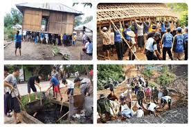 Dalam pelaksanaannya gotong royong berjalan sesuai dengan rencana kegiatan dan strategi pelaksanaan. Pengertian Unsur Dan Manfaat Gotong Royong Mikirbae Com