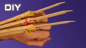 How To Make Automatic Wolverine Claws Wooden Sticks Youtube Wolverine Claws Craft Stick Crafts Wolverine Costume