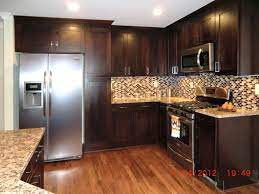 Kitchen Color Schemes With Dark Cabinets Mosaic Tile Kitchen Backsplash Pictures Laminate Dark Brown Kitchen Cabinets Dark Brown Cabinets Dark Kitchen Cabinets