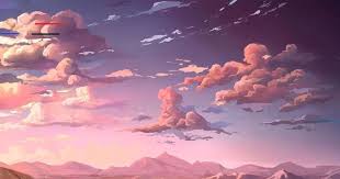 » anime wallpapers and backgrounds. Nubes Atardecer Paisaje Dibujo Ilustracion Aesthetic Desktop Wallpaper Desktop Wallpaper Art Macbook Air Wallpaper
