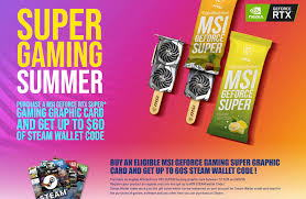 Buy your steam gift card online to receive it instantly via email. Msi Announces Rtx Super Gaming Summer Up To 60 Usd Steam Wallet Videocardz Com