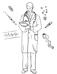Enter youe email address to recevie coloring pages in your email daily! Free Doctor Coloring Page