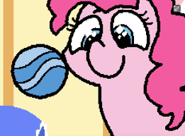 1360488 - safe, artist:pokehidden, pinkie pie, oc, oc:little brian, pony,  banned from equestria daily, spoiler:banned from equestria daily 1.5,  animated, arguments on the comments, baby, baby pony, ball, cute,  diapinkes, frame by