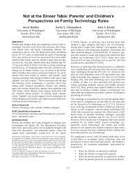 We did not find results for: Pdf Not At The Dinner Table Parents And Children S Perspectives On Family Technology Rules