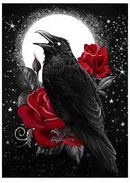 By parmin | february 8, 2016 0 comment. Moon Stars Raven And Roses Rose Art Gothic Fantasy Art Crow Art