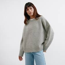 Grey Merino guaranteed Wool Jumper