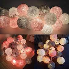 Modern plant pot led floor lamps for living room simple glass standing lamp bedroom floor lights cafe bar stand light fixtures. 20 Cotton Ball String Fairy Night Lights Usb Led Bulb Bedroom Party Decoration Ebay