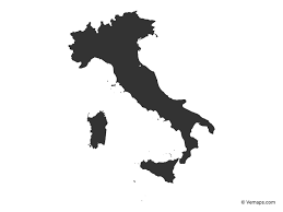Large detailed map of italy with cities and towns. Black Map Of Italy Free Vector Maps