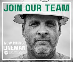 Join our team! WRVEC is currently accepting applications for a Lineman.  Reporting office will be located in one county of the Cooperative's service  area: Taney, Stone, Christian, Ozark, or Douglas. Application deadline