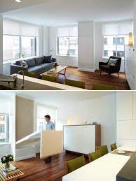 But dinner times will be made all the more. A Fold Down Dining Table Is A Clever Space Saving Idea For This Small Apartment