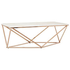 C2a rectangular rose gold coffee table. Allure Rectangular White Faux Marble And Gold Metal Coffee Table Fusion Furniture Store