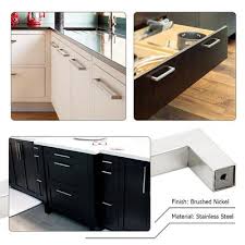 brushed nickel bar cabinet pulls 8 inch