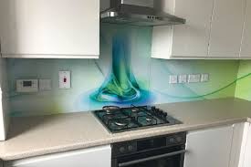 popular patterns printed glass kitchen