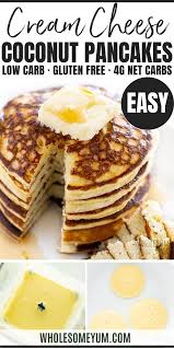 Keto Coconut Flour Pancakes Recipe With Cream Cheese In 2020 Coconut Flour Pancakes Recipe Coconut Flour Pancakes Keto Recipes Easy