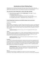 When writing your critique paper, you should make a critical evaluation of the research article you have read and use the evidence collected now, as you know how to write this type of assignment step by step, we are going to share an example of journal article critique to help you grasp the idea. Critical Thinking Paper Guidelines