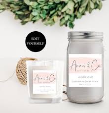Diy candle labels jar labels blank labels soap packaging diy candles printable labels printable templates free printable download free world label pre designed printable label templates for all types of occasions and events. Printable Candle Label Template Pink Candle Labels Editable Product Label Design Custom Label Design Jar Label Template Custom Label 108 003 Candle Labels Printable Candle Label Template Soy Candles Labels